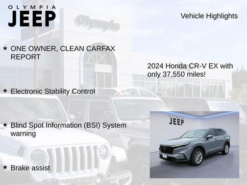 Gray 2024 Honda CR-V EX