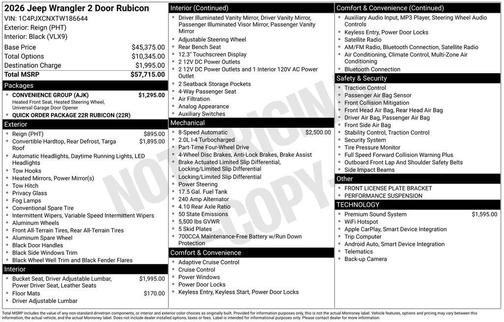 2026 Jeep Wrangler Rubicon