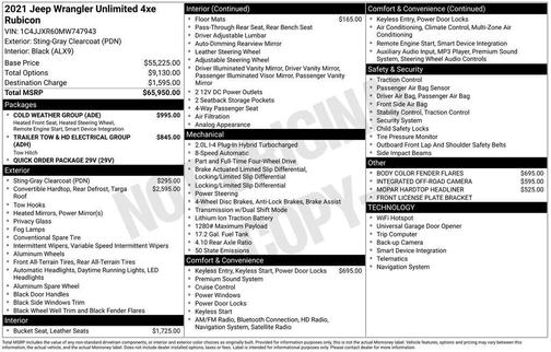 2021 Jeep Wrangler Unlimited 4xe Rubicon