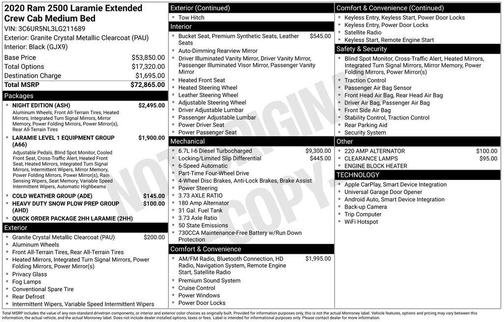 2020 RAM 2500 Laramie