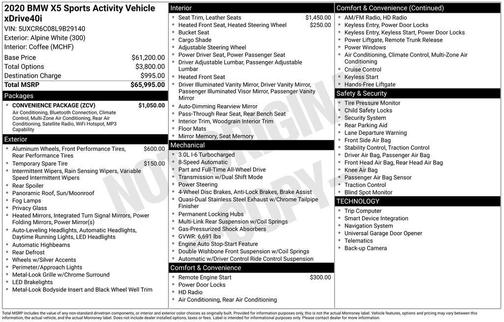 2020 BMW X5 xDrive40i