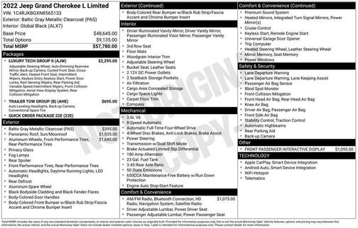 2022 Jeep Grand Cherokee L Limited