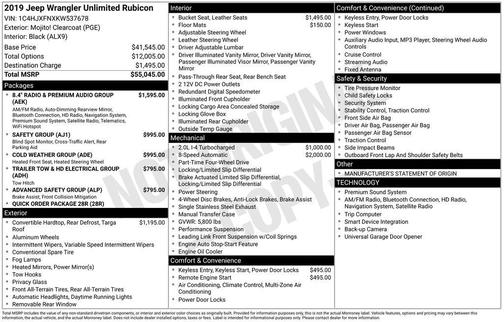 2019 Jeep Wrangler Unlimited Rubicon