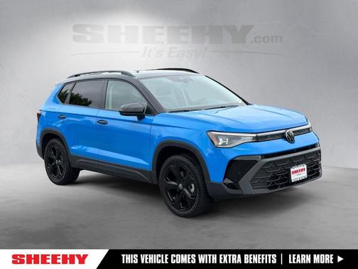 Cornflower Blue W/Black Roof 2025 Volkswagen Taos 1.5T SE Black