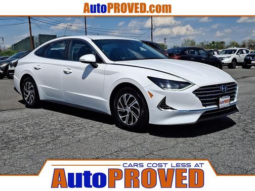 Hyper White 2022 Hyundai SONATA Hybrid Base