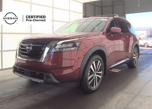 Scarlet Ember Tintcoat 2025 Nissan Pathfinder Platinum