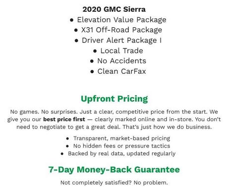 2020 GMC Sierra 1500 Elevation