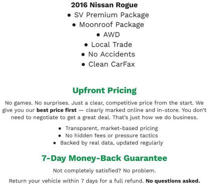 2016 Nissan Rogue SV