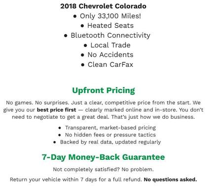 2018 Chevrolet Colorado Z71