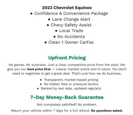 Summit White 2023 Chevrolet Equinox 1LT