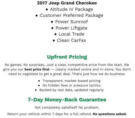 2017 Jeep Grand Cherokee Altitude
