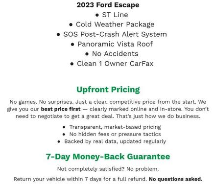 2023 Ford Escape ST-Line