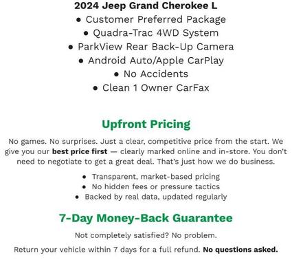 Diamond Black Crystal Pearlcoat 2024 Jeep Grand Cherokee L Laredo