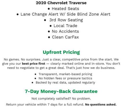 2020 Chevrolet Traverse LT Cloth