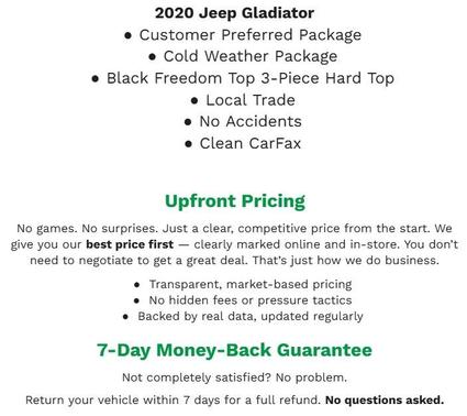 2020 Jeep Gladiator Sport S