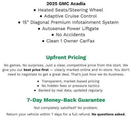 2025 GMC Acadia AWD Elevation