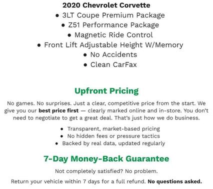 2020 Chevrolet Corvette Stingray w/3LT