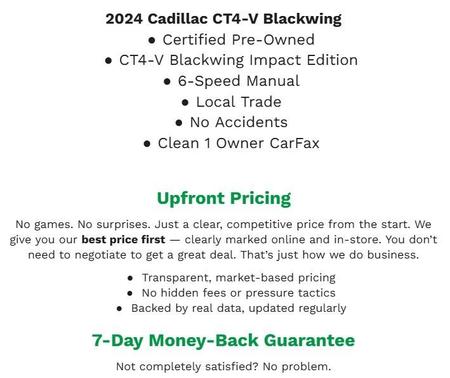 2024 Cadillac CT4-V V-Series Blackwing
