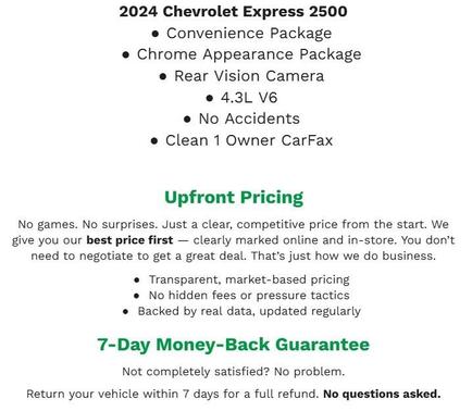 2024 Chevrolet Express 2500 RWD 2500 Regular Wheelbase WT