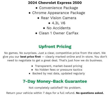 2024 Chevrolet Express 2500 RWD 2500 Regular Wheelbase WT