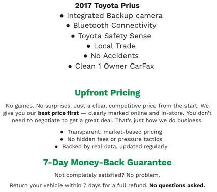 2017 Toyota Prius Two