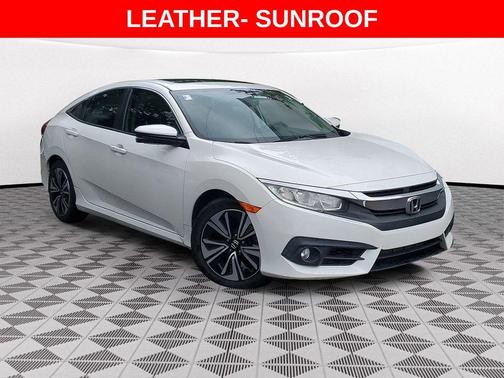 White 2017 Honda Civic EX-L