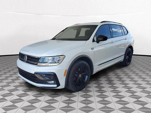 Pure White 2019 Volkswagen Tiguan 2.0T SEL R-Line Black