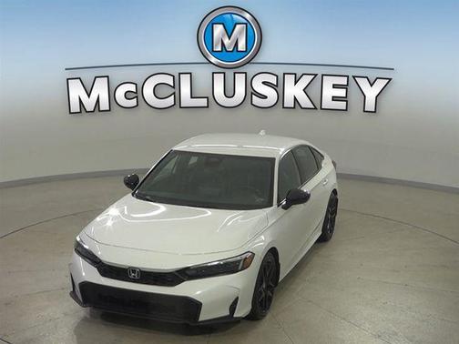 Platinum White Pearl 2025 Honda Civic Sport