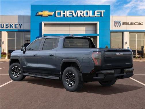 Deep Ocean Metallic 2026 GMC Sierra EV Extended Range Elevation
