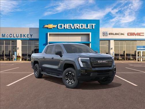 Deep Ocean Metallic 2026 GMC Sierra EV Extended Range Elevation