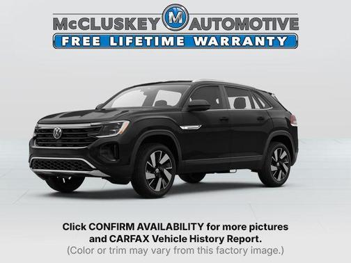 Deep Black Pearl 2025 Volkswagen Atlas Cross Sport 2.0T SE w/Technology