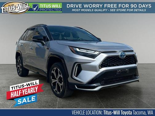 Silver Sky Metallic/Midnight Black Metallic 2024 Toyota RAV4 Prime XSE