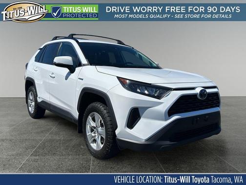 Super White 2021 Toyota RAV4 Hybrid LE