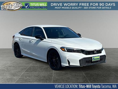 Platinum White Pearl 2025 Honda Civic Sport