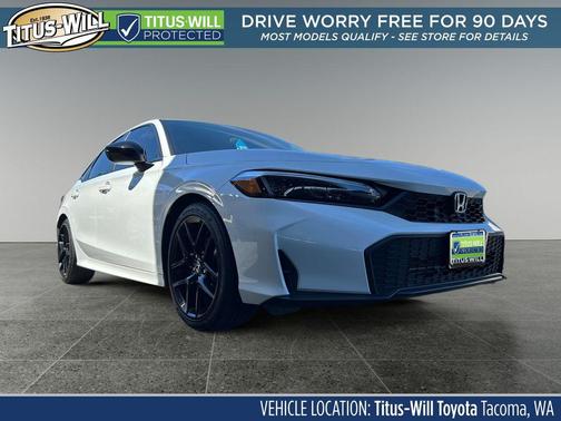 Platinum White Pearl 2025 Honda Civic Sport