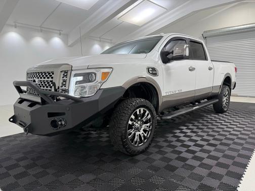 Pearl White 2019 Nissan Titan XD Platinum Reserve