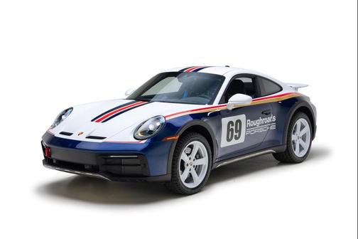 White/Gentian Blue Metallic 2023 Porsche 911 Dakar