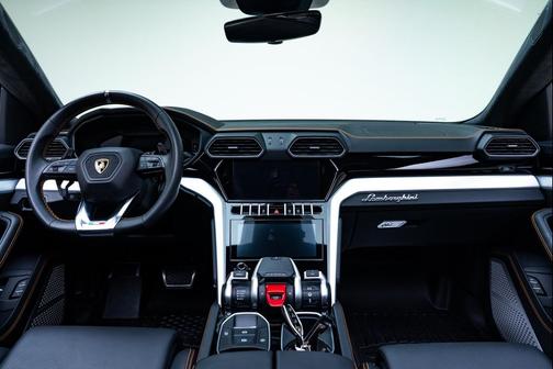 Nero Helene Metallic W/ Blue Wrap 2023 Lamborghini Urus S