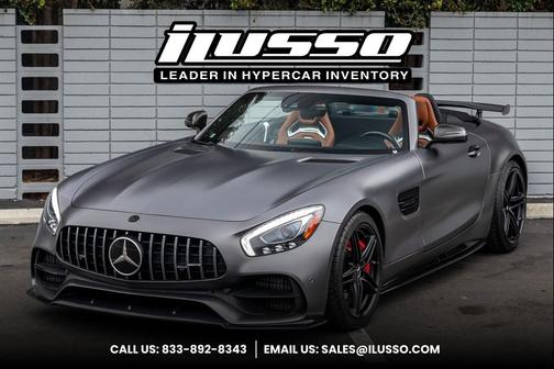 White with Matte Grey Wrap 2018 Mercedes-Benz AMG GT C