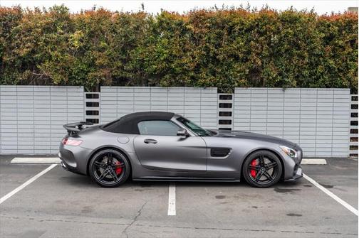 White with Matte Grey Wrap 2018 Mercedes-Benz AMG GT C