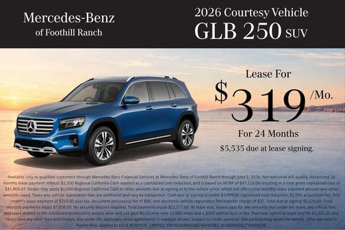 Mountain Grey Metallic 2026 Mercedes-Benz GLB 250 Base