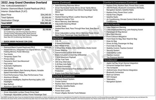 2022 Jeep Grand Cherokee Overland