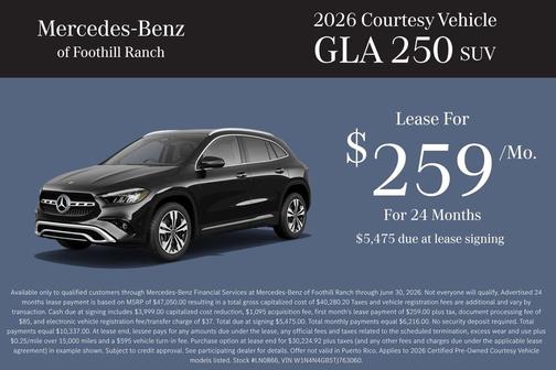 Night Black 2026 Mercedes-Benz GLA 250 4MATIC