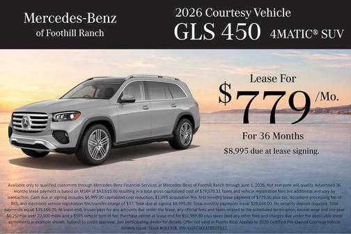 Obsidian Black Metallic 2026 Mercedes-Benz GLS 450 4MATIC