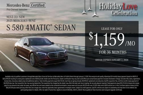 2025 Mercedes-Benz S-Class S 580 4MATIC