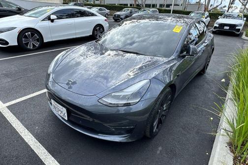 Midnight Silver Metallic 2022 Tesla Model 3 Performance