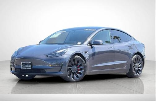 Midnight Silver Metallic 2022 Tesla Model 3 Performance