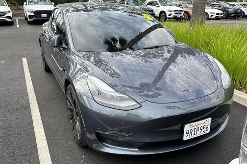 Midnight Silver Metallic 2022 Tesla Model 3 Performance