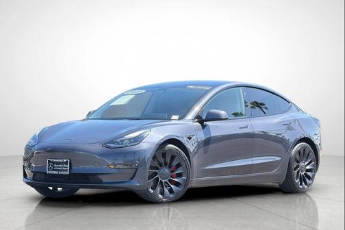 Midnight Silver Metallic 2022 Tesla Model 3 Performance