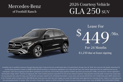 Night Black 2026 Mercedes-Benz GLA 250 4MATIC